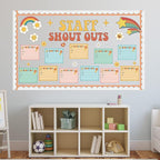 Boho Hippie Staff Shout Outs Bulletin Board Decorations Groovy Retro Staff - Image 7