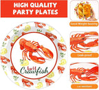 Qyeahkj 100 Pcs Crawfish Boil Party Plates and Napkins Set Crawfish Party - Image 4