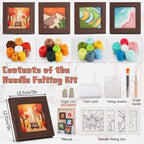 GarfxG Needle Felting Kit for Beginners, Foam Pad, Felt Cloth, Picture Frame - Image 2