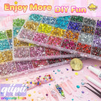 qiipii 3 Boxes 24 Color 3mm 4mm 5mm Crystal Resin Rhinestones - Image 4