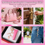 Modacraft 475 Pcs Gold Charms Lip Gloss Keychain Making Kit - Image 5
