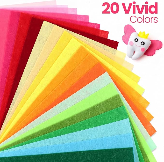 Moukeren 120 Pcs 12 x 12 Inch Felt Sheets Bulk - Image 7