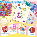 784 Pcs Foam Letter Stickers Glitter, Self-Adhesive Glitter Alphabet Stickers 1 - Image 3