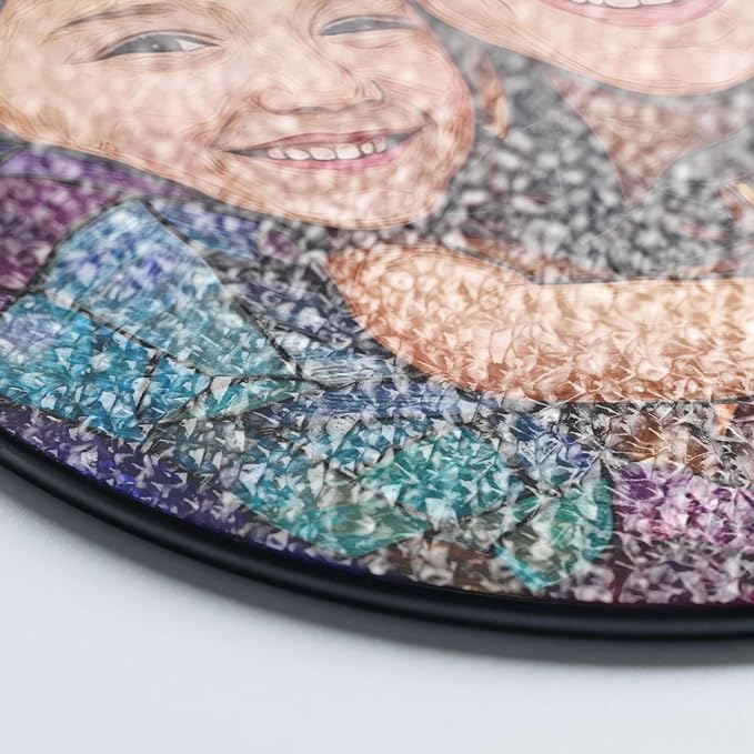 LOVELYPOD Personalized Grandma Stained Glass Sun Catcher, Photo Family Portrait - Image 3