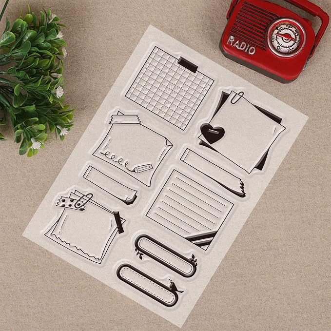 GLOBLELAND Calendar Planner Clear Stamps Planner Transparent Silicone Stamp Seal - Image 6