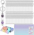 42/84/126 Pcs Beadable Keychain Bars Bulk Blank DIY Beaded Keychain Making by Unknown