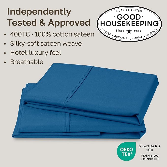 California Design Den Standard/Queen Pillow Cases Set of 2-400 Thread Count - Image 2
