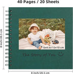 Yopih 8x8 Inch DIY Scrapbook Photo Album, Hardcover Kraft Paper Acid-Free - Image 2