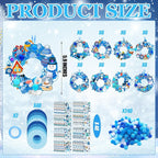 Hollowfly 48 Sets Winter Wreath Craft Kits DIY Snowflake Wreath Ornaments - Image 3