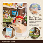 Puppy Tour Guide Miniature House Kit, Durable Plastic DIY Dollhouse - Image 3