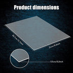 8-Pack Plastic Sheet, 8.3 x 11.7 Inch 0.02 Inch Thick Transparent Clear - Image 2
