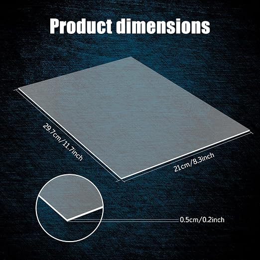 8-Pack Plastic Sheet, 8.3 x 11.7 Inch 0.02 Inch Thick Transparent Clear - Image 2