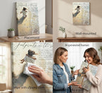 YOXORDQ Footprints in the Sand Poem Wall Art-Wrapping Canvas-12x16in | - Image 2