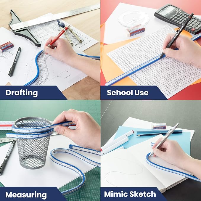 Pacific Arc Flexible Curve Graduated 20 Inch Ruler - Image 4