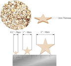 Small Star Unfinished Wood Cutout – Basswood Laser Cut Craft Stars, Mixed Sizes - Image 2