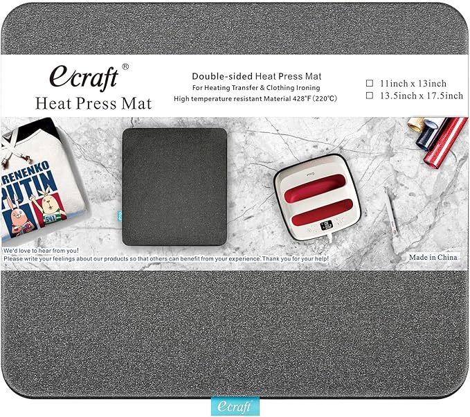 Heat Press Mat for Cricut Easypress: Ecraft Double-Sided Heating Ironing Mats by ecraft
