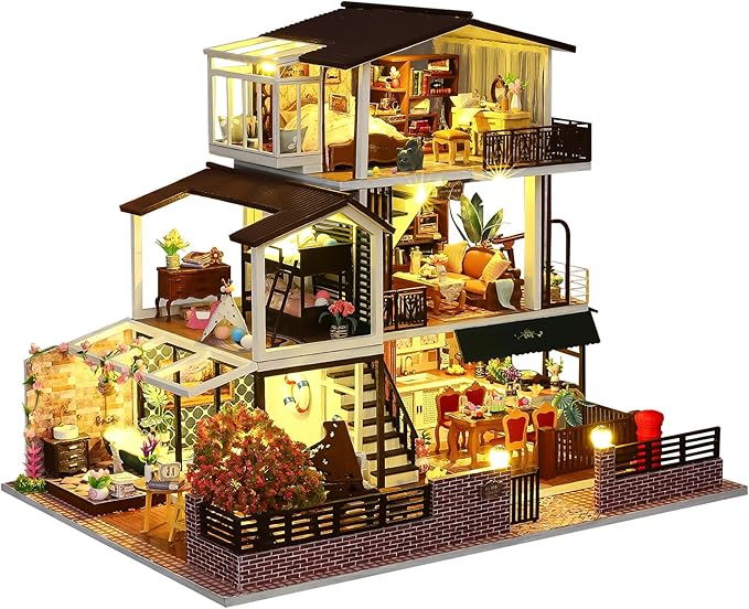 Spilay DIY Miniature House Kit for Adults, Miniature Dollhouse Kit | by SpilayDIYDollhouseMiniature