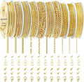 Ecoofor Gold Necklace Chains for Jewelry Making, 75.5 Feet 10 Rolls Jewelry by Ecoofor