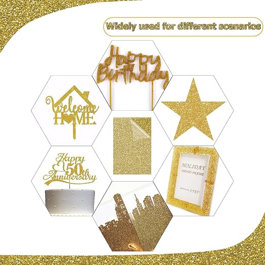 2 Pack 8'' x 12'' Glitter Gold Acrylic Sheet, 3mm Thick Acrylic Plexiglass - Image 6
