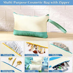 Silkfly 30 Pcs Cotton Canvas Makeup Bags Cosmetic Zipper Bags 10.2 x 5.5 x 2'' - Image 5