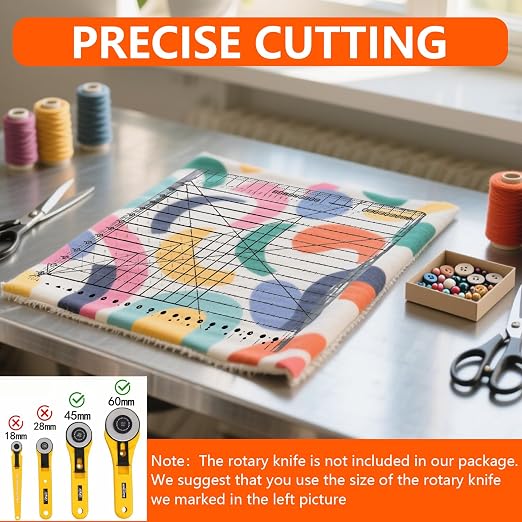 Upgrade 17-3/4 "x 22" Large Slotted Quilting Ruler, XL Slotted Quilting Ruler - Image 3