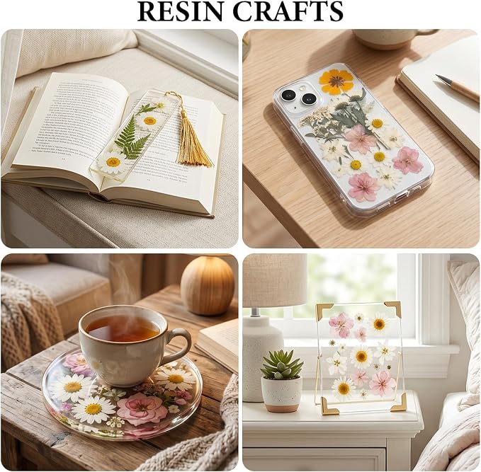 NESCCI 83 Pcs Dried Flowers for Crafts, Real Natural Dried Pressed Flowers in - Image 5