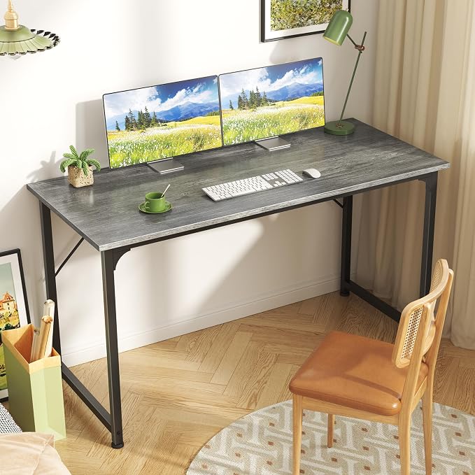Huuger Computer Desk, 48 Inch Office Desk, Gaming Desk - Image 2