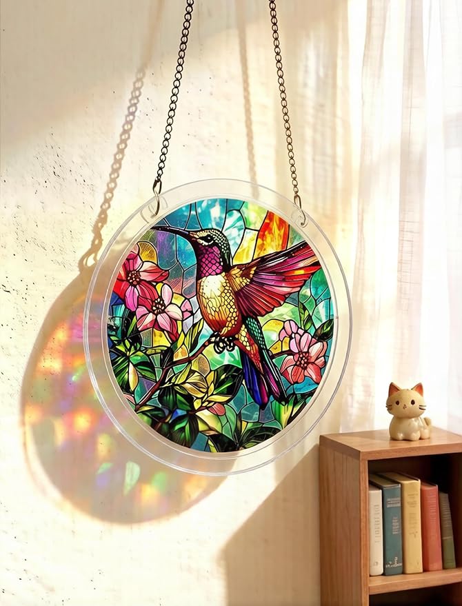 83 Piece Acrylic Puzzle Suncatcher, Stained Glass Style Art DIY Puzzle - Image 2