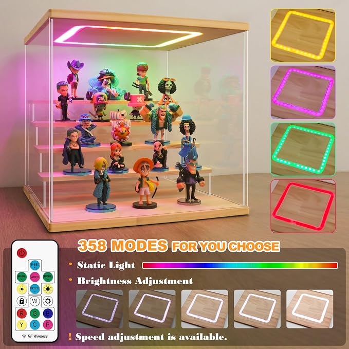 NONEMEY LED Acrylic Display Case, 5 Tier Display Case - Image 2