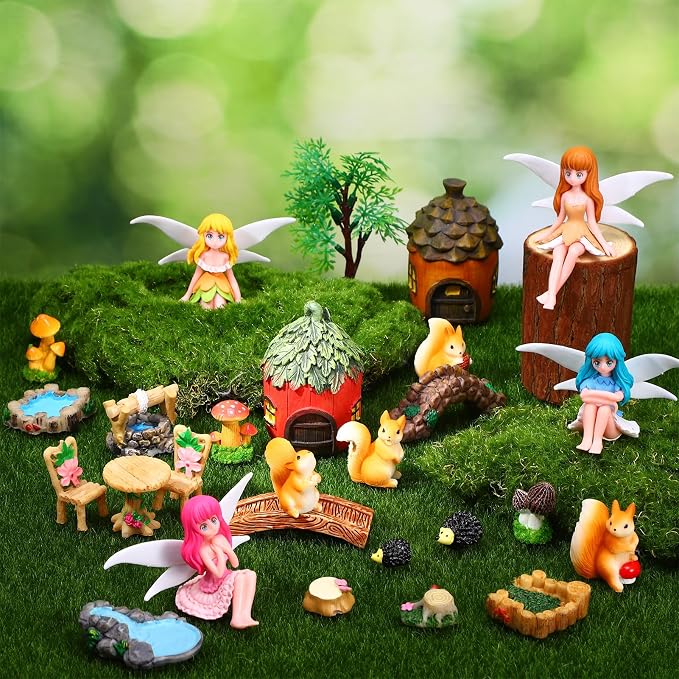 25Pcs Fairy Garden Accessories, Miniature Garden Ornaments Landscape - Image 4