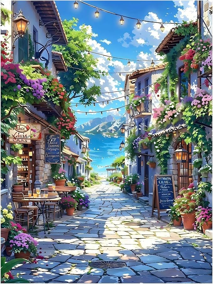 Landscape Paint by Numbers for Adult, Scenery Paint by Numbers Kit for Adults by MANDUN