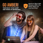 Blue Light Blocking Glasses Amber Lenses -For Better Sleep, Eye Strain Blocker - Image 5