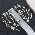 WOCRAFT 60pcs Antique Silver Music Bracelet Charms - Image 4
