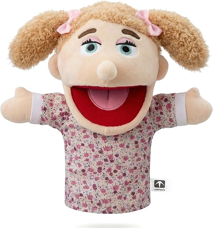 Family Hand Puppets for Kids, Includes Grandpa, Son by LOMTRATS