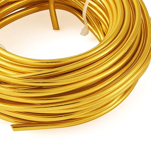 Fashewelry 32.8 Feet 5mm Gold Aluminum Wire Bendable Metal Craft Wire - Image 3