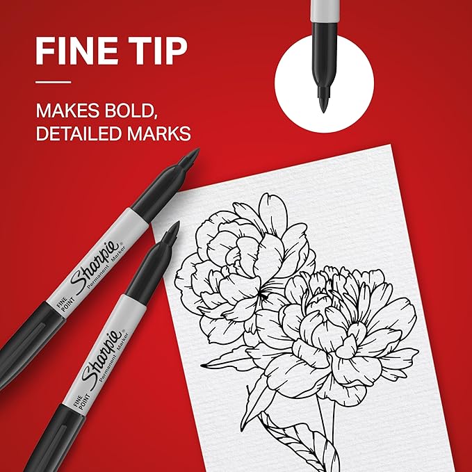 Sharpie Permanent Markers, Bulk Set, Fine Tip Markers, - Image 3
