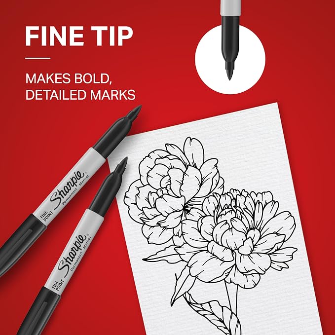 Sharpie Permanent Markers, Bulk Set, Fine Tip Markers, - Image 3