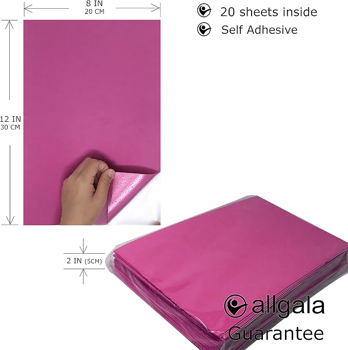 Allgala CF85412 Self-Adhesive EVA Foam Paper Sheets - Image 2