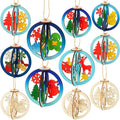 Chunful 72 Pcs DIY Wooden Crafts to Paint 3D Unfinished Paint Your Own by Chunful