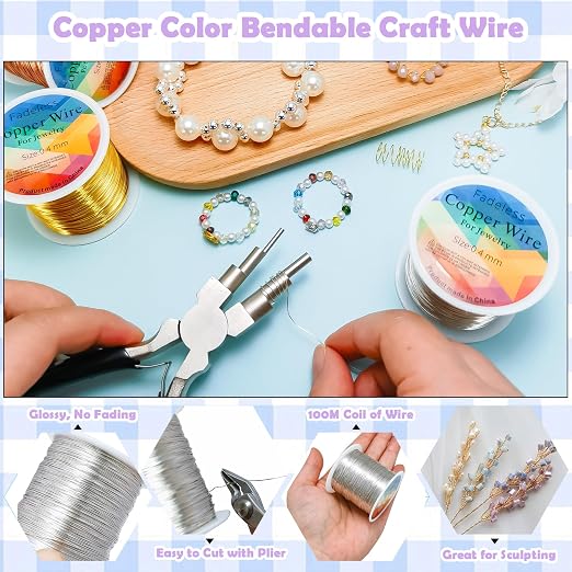 328 Feet Tarnish Resistant Copper Wires 26 Gauge Jewelry Craft Wires Beading - Image 2
