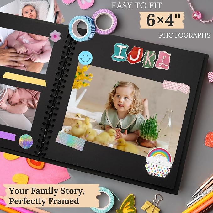 Scrapbook 7x7 Inch DIY Scrapbook Album Hardcover Kraft Paper 40 pages/20 sheets - Image 5
