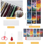 6 Pcs Sun and Moon Cross Stitch Bookmark Kit - Image 2