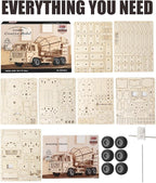 3D Wooden Puzzles Cement Mixer Truck - Image 8