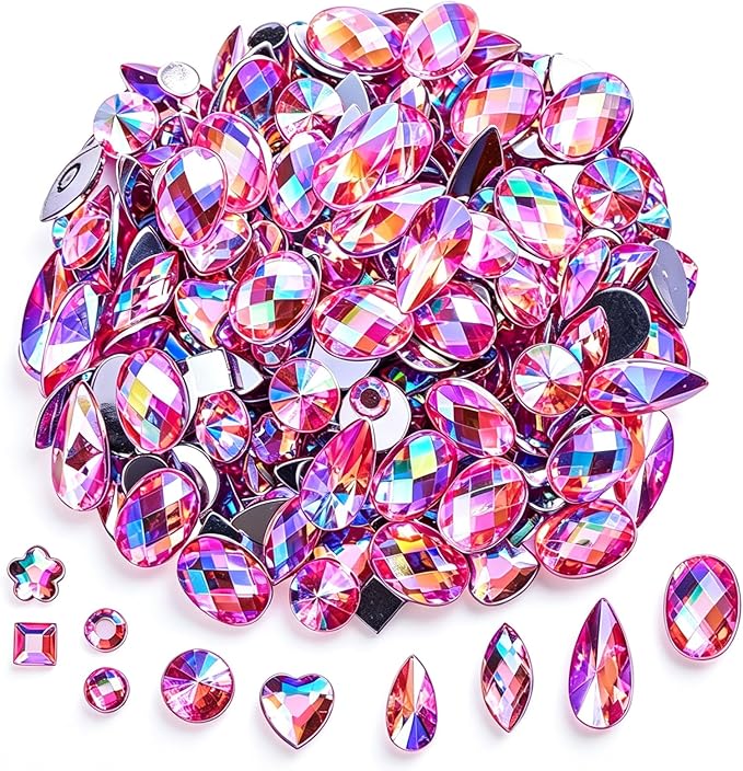 1000 Pcs Crystal AB Colorful Jewels Gems by KDCQAH