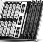 Four Candies Metal Mechanical Pencil Set, 0.5 & 0.7 & 0.9mm, 3 Erasers by FourCandies