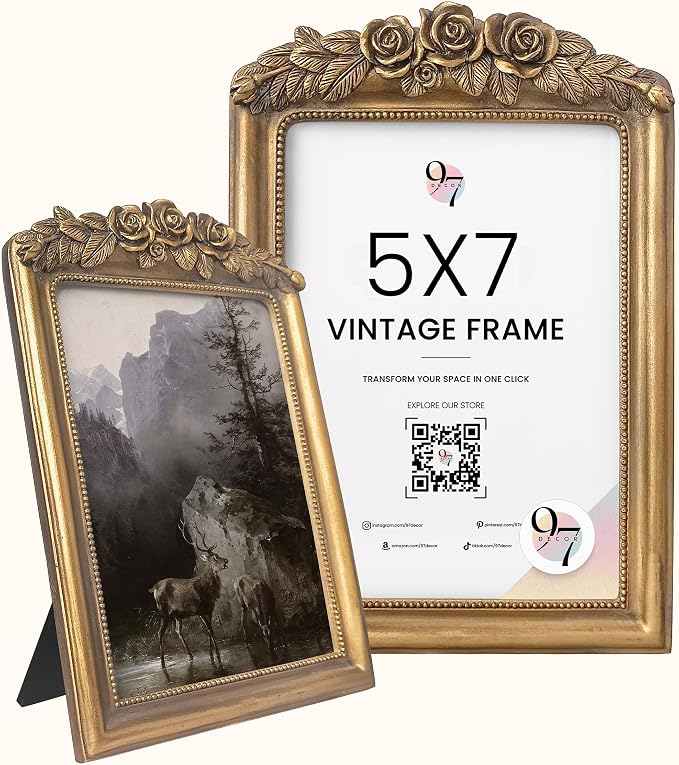 97 Decor Vintage Gold Picture Frames 5x7 by 97Decor