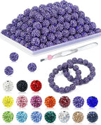 120PCS FIVEIZERO Purple Rhinestone Beads by FIVEIZERO