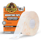Gorilla Invisible Hold Mounting Tape, Holds up to 15 lbs, Permanent Bond by Gorilla