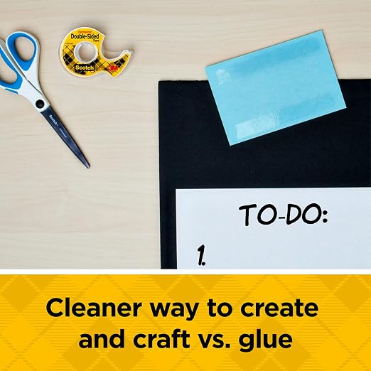 Scotch Double Sided Tape with Tape Dispenser, Office and School Supplies - Image 7