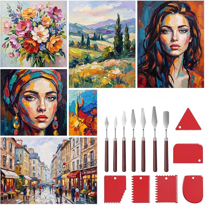 7 Pcs Stainless Steel Painting Palette Knife Set Palette Knife - Image 7